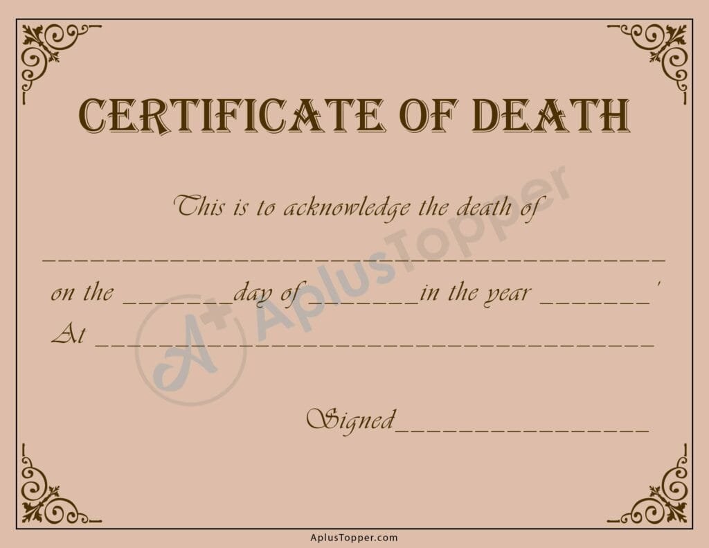 death certificate