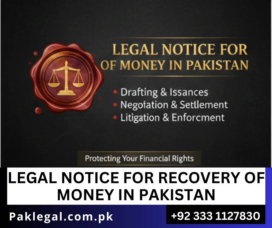 Advocate-drafted legal notice demanding repayment